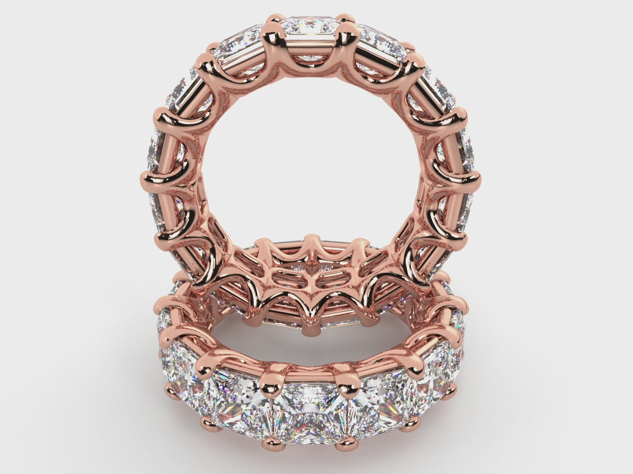 Load video: Princess Lab Grown Diamond Full Eternity Band