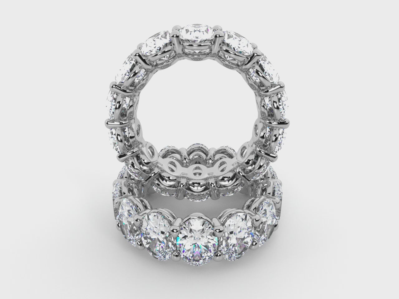 Load video: Oval Lab Grown Diamond Full Eternity Band