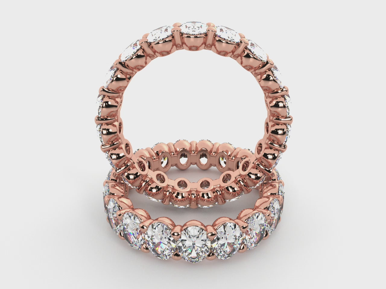 Load video: Oval Lab Grown Diamond Full Eternity Band