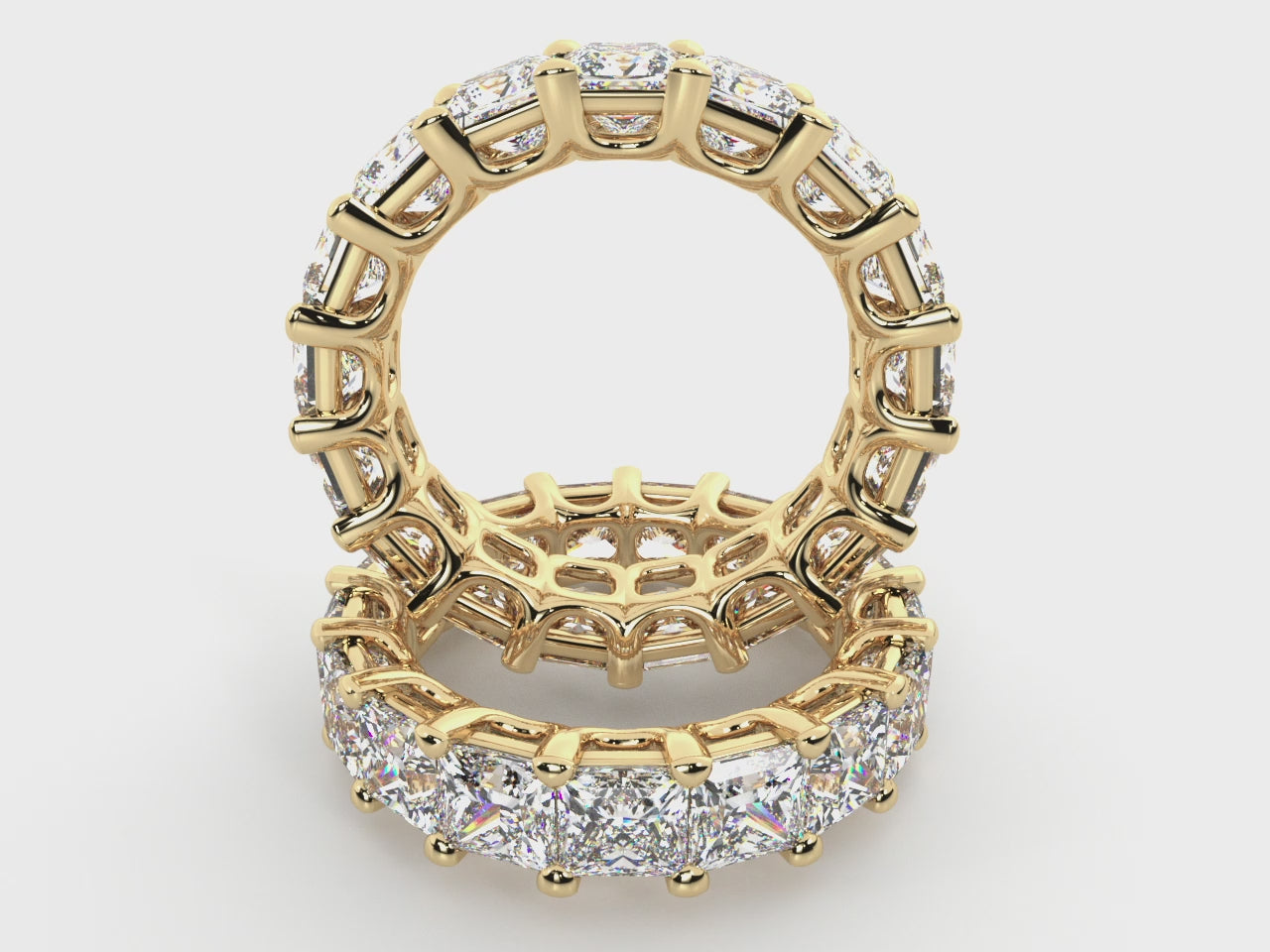 Load video: Princess Lab Grown Diamond Full Eternity Band