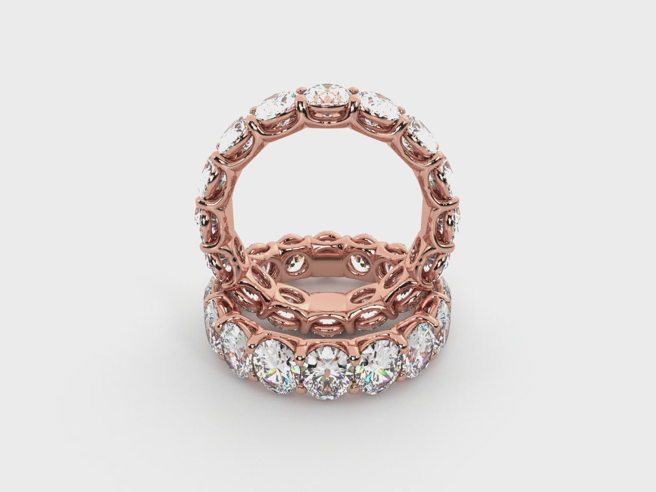 Load video: Oval Lab Grown Diamond Full Eternity Band